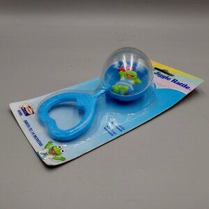 Muppets Kermit Jiggle Rattle Baby Toy Remco Muppet Babies Blue Vintage New